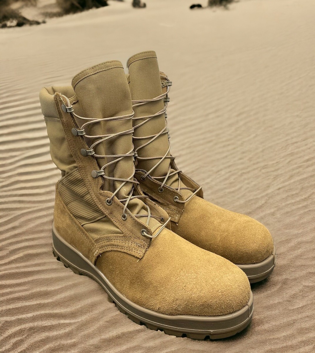 Belleville Desert Steel Toe Combat Military Boots Mens 14 Vibram