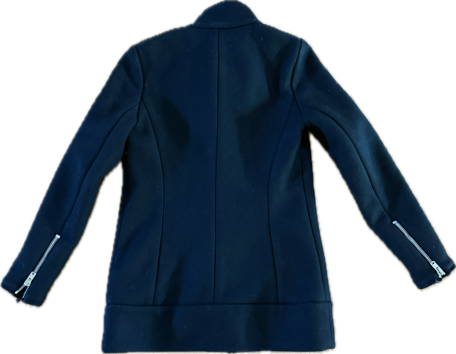 IRO Black Wool-Blend Zipper Collared  Jacket Size… - image 3