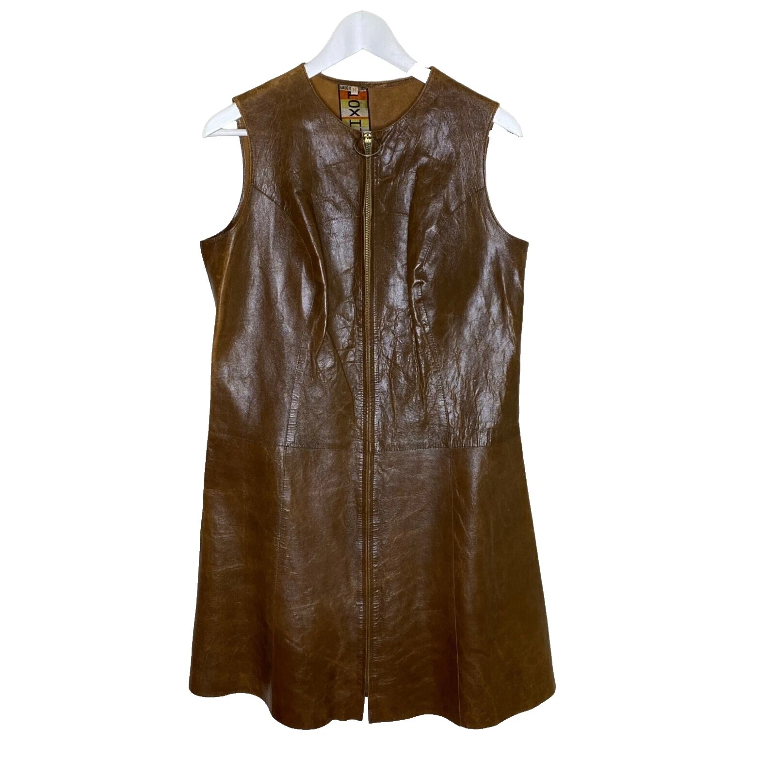 Mod/GoGo Leather 1970s Vintage Clothing for Women