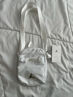 Nike Jordan Retro 11 Unisex Bag Shoulder Crossbody Bag White Gold 9A0631 W4F