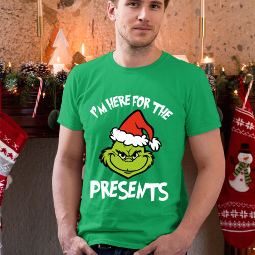 Grinch Christmas T-Shirt I'm Here Funny Mens and Womens Tee #MC - Picture 10 of 20