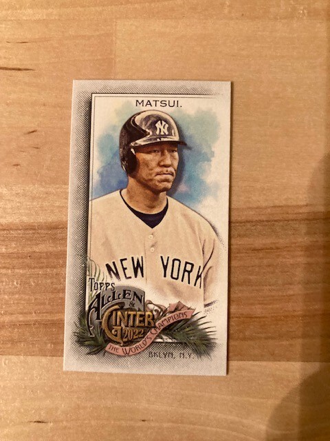 2022 Topps Allen & Ginter Hideki Matsui #141 Mini A&G back parallel SP