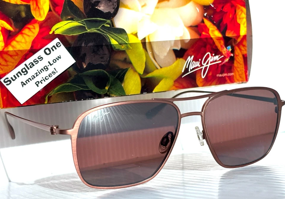 NUEVO Gafas de sol Maui Jim BEACHES marrón satinado polarizadas Maui Rose RS541-19A Foto 2 de 4