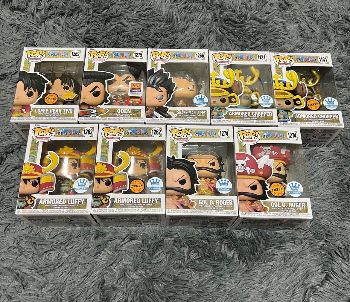 BIG One Piece Funko Pop Chase Lot (Luffy Gol D, Oden + More