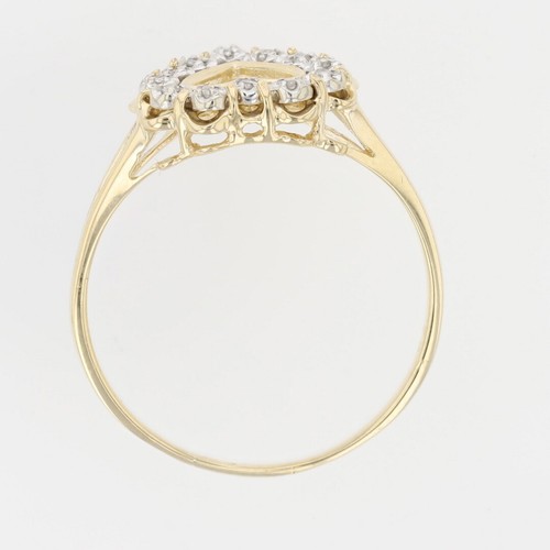 .06ctw Round Cut Diamond Heart Shaped Ring 14k Multi-Tone Gold Size 9.5 - Picture 6 of 6