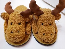 Pottery Barn Kids Girls Indoor Slipper DEER SZ: 12/13 Toddler brown