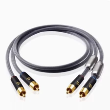 RCA audio cable 2 RCA to 2 RCA Interconnect Cable Stereo 6N For Amplifier DAC TV