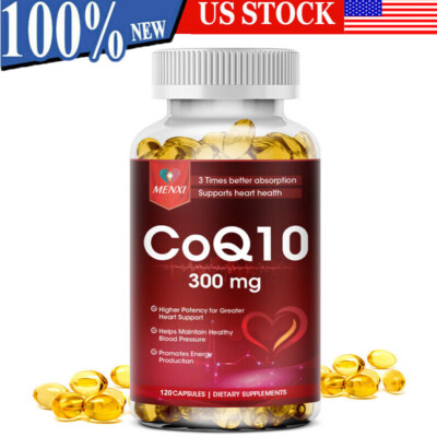 MENXI CoQ10 300mg 120ct - Heart Health Energy Boost Circulation Support