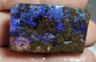 Australian Winton QLD solid boulder opal rub 79.9 cts blue purple pre-sawn rough