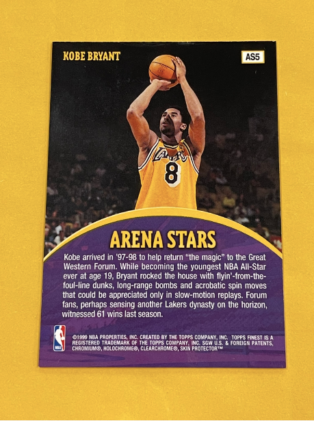 お見舞い 1998-99 #AS5 Coating W/ Stars Arena Bryant Kobe Finest Topps その他