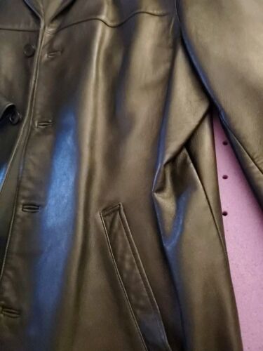 Vintage Golden Bear Leather Jacket Black Classic Lined Preppy Sportswear 50" - Picture 4 of 14