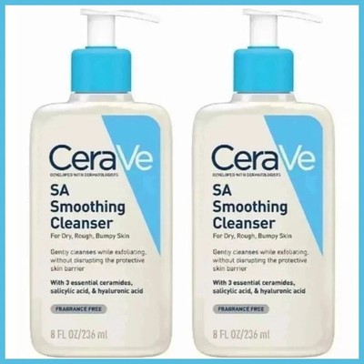 2 Stück CeraVe Daily SA Smoothing Cleanser trockene bis sehr trockene Haut 236 ml