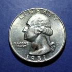 1951 Washington Quarter  Borderline Uncirculated