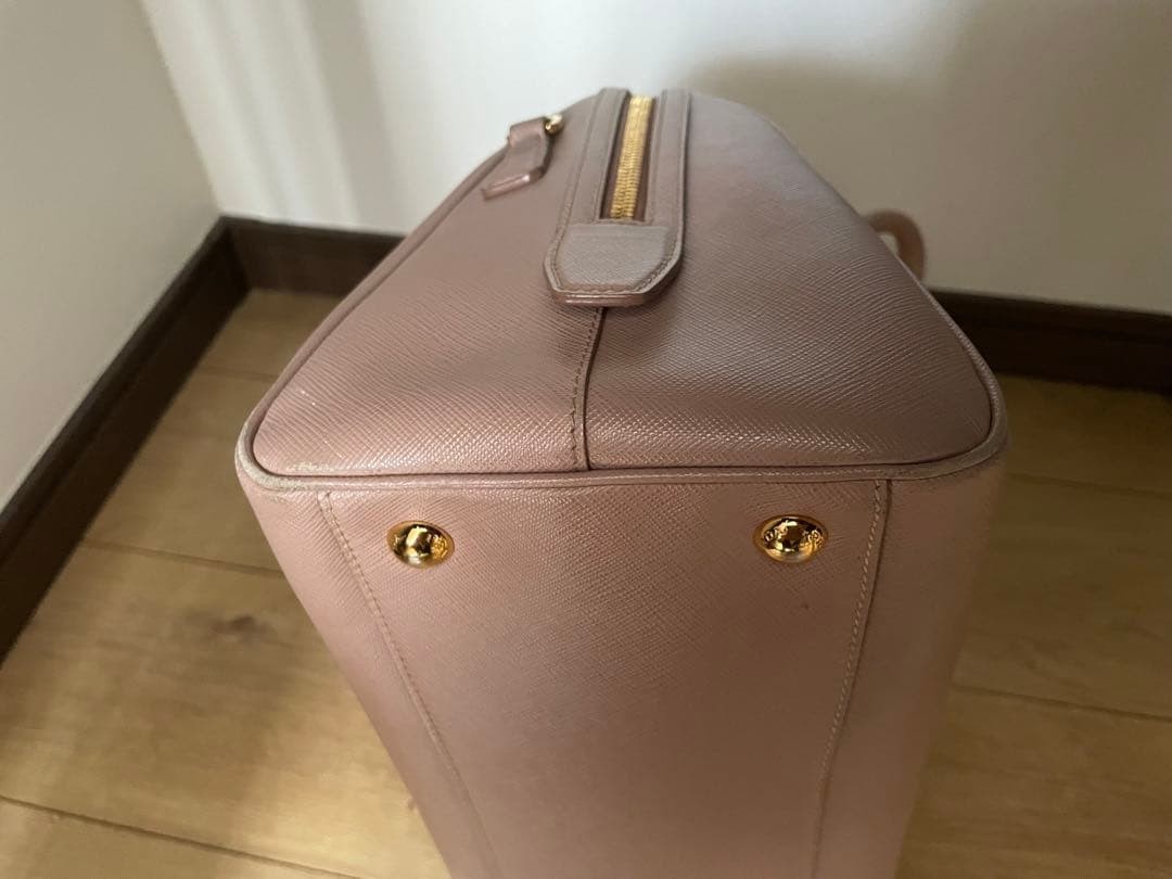 PRADA Leather Shoulder Bag Pink Beige Medium Women Italy Authentic USED from JP thumbnail 11