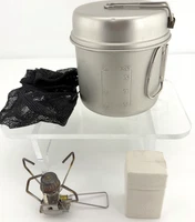 Snow Peak GS-100A GigaPower Stove with Trek 900 Ti Titanium Cookset Case Tested