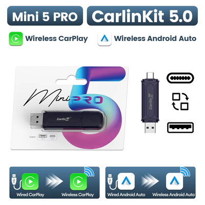 2Air  5.0 &4 Wireless Carplay Wireless Android Auto Box 2.4G&5.8Ghz Wifi BT Auto