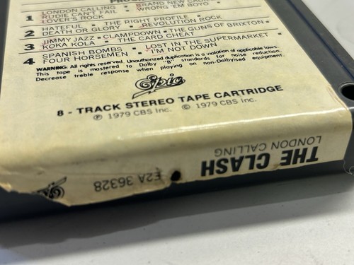 The Clash London Calling 8-Track Tape 1979 CBS Epic EZA 36328 Punk Rock - Picture 3 of 4