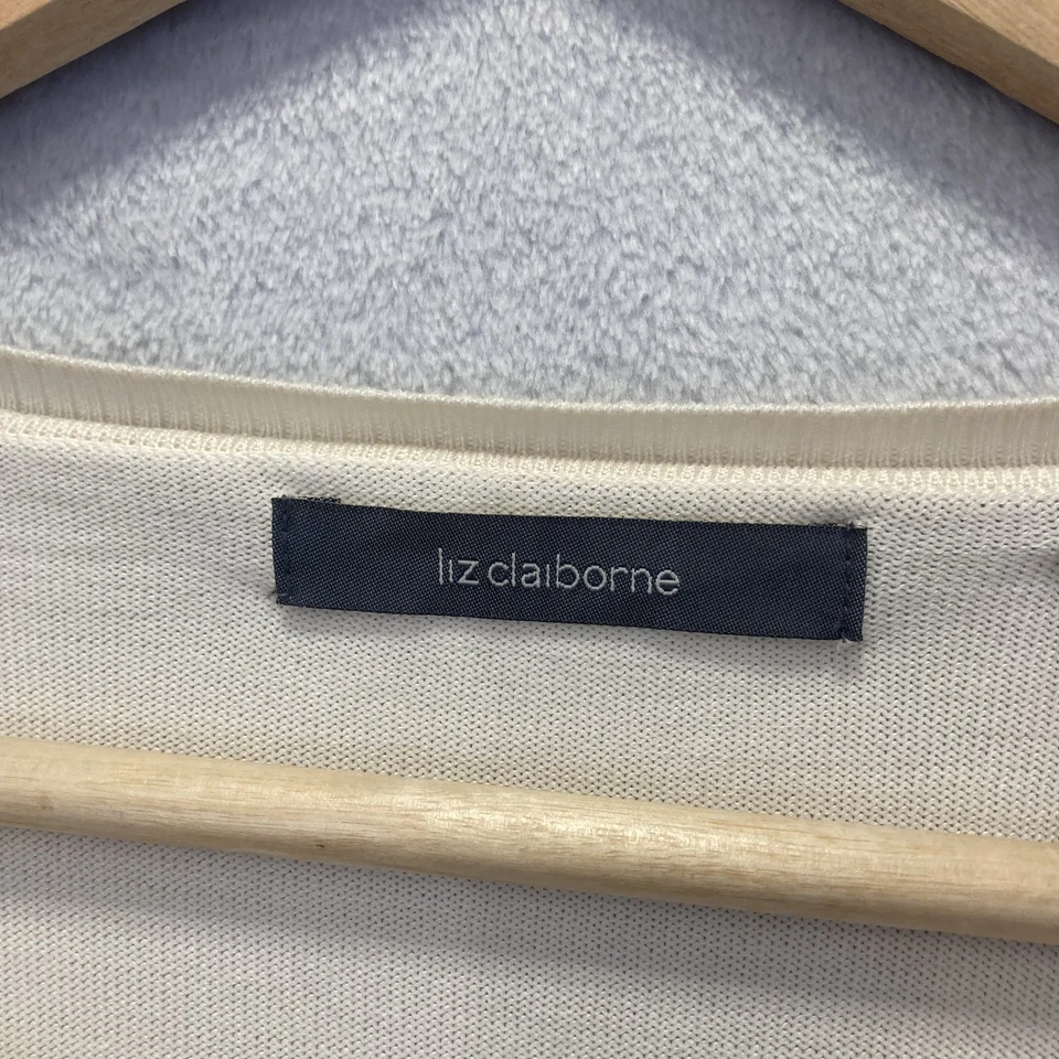Cárdigan suéter Liz Claiborne mezcla seda para mujer XL ligero minimalista Foto 4 de 4