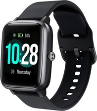 Bands Compatible with ID205L Smart Watch, 19mm Quick Release Soft Black 