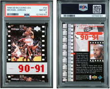 PSA 8 Near Mint - Mint Michael Jordan 1998 Upper Deck Living Legend #54