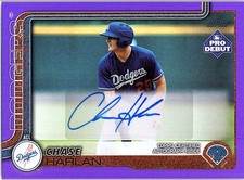2025 Topps Pro Debut #PD-167 Chase Harlan Base Auto Purple Foil #/299 SN,AU