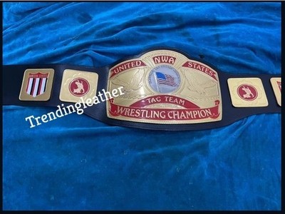 NWA UNITED STATE TAG TEAM CHAMPIONSHIP BELT ADULT SIZE ZINC GOLD PLATED
