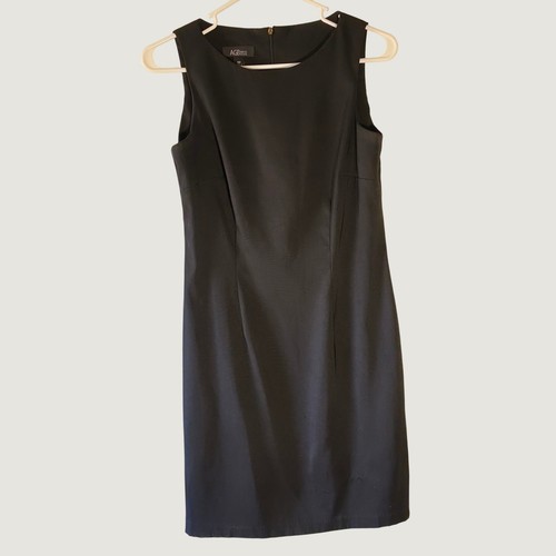 AGB Petite Black Sleeveless Sheath LBD Dress 6P