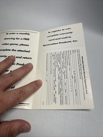 road avenger sega cd Manual Only With Registration Card