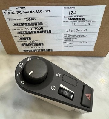2018-2025 VOLVO VNL 760 860 FOG HEADLIGHT AUTO HAZARD SWITCH OEM
