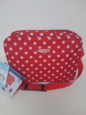  Frenzy  Red Polka Dot Cabin Size Flight Shoulder Zipped waterproof Bag  BNWT