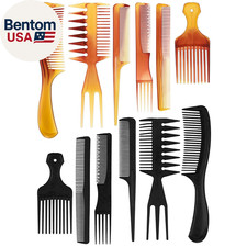 12Pc Styling Combs, Hair Comb Set for All Hair Types, Professional Barber Suppli