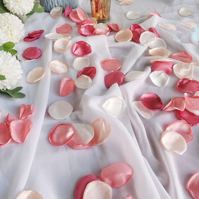 Künstliche Rosenblätter, Deko Rosenblätter Rosa und weiß - Hochzeit, Valentinsta