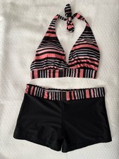 Women  s Size XXL Two Piece Pink  Black Swimsuit