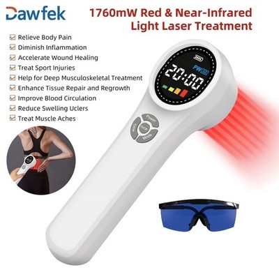 PBM Red Light Laser Therapy Device 1760mW for Deep Tissue Pain Relief & Recovery