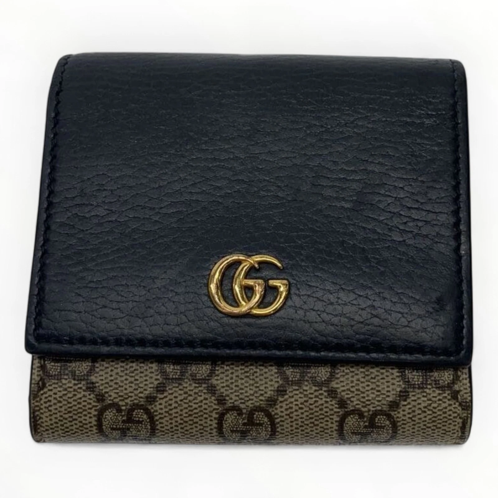 Portefeuille moyen GUCCI GG Marmont GG Supreme imprimé intégral homme 3240