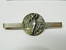 Vintage Gold Tone Figural Golfer Tie Bar Clip — listing 3