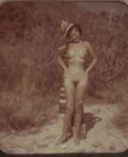 Stereo Realist 3D Vintage Pinup Slide Nude Woman 1950s