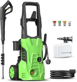 Cleanwise 1600W Pressure Washer 7L Min 4 Nozzles 6m Hose 7m Cable Power Jet