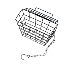 Outdoor Bird Feeder Iron Hanging Suet Cage Basket for Patio Aviary Bird Cage