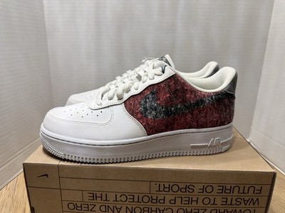 Size 9 - Nike Air Force 1 '07 LV8 Recycled Wool Pack - White Light Smoke Grey