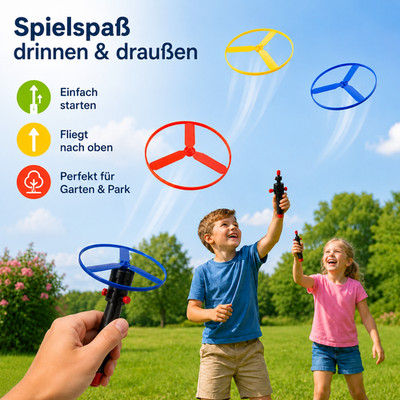 1/3/4/6 X Flugkreisel Propeller Hubschrauber 11 cm Set fliegendes Ufo Flieger  
