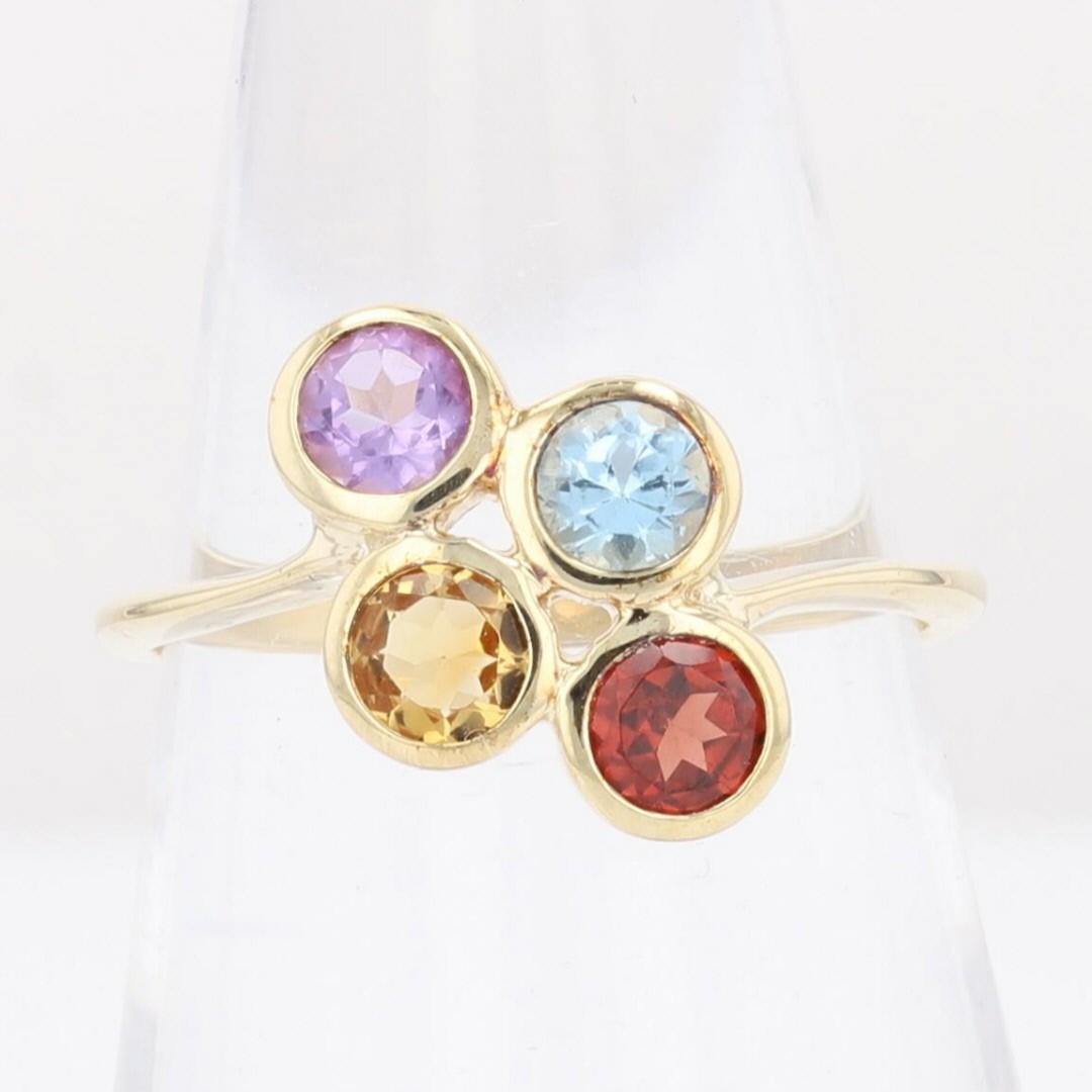 1.04ctw Multi-Gemstone Bezel Set Statement Bubble… - image 1