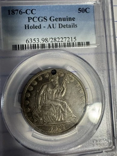 1876-CC Seated Liberty Half Dollar — photo from the most recent tracked eBay sale