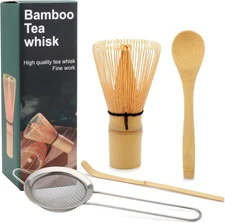 Matcha Whisk Set,Matcha Whisk,Matcha Set,Bamboo bamboo,yellow 