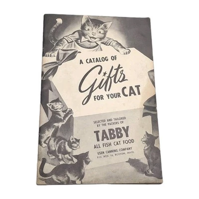 A Catalog of Gifts For Your Cat Tabby Fish Food Usen Canning Co 1953 Boston MA - Image 1 of 4