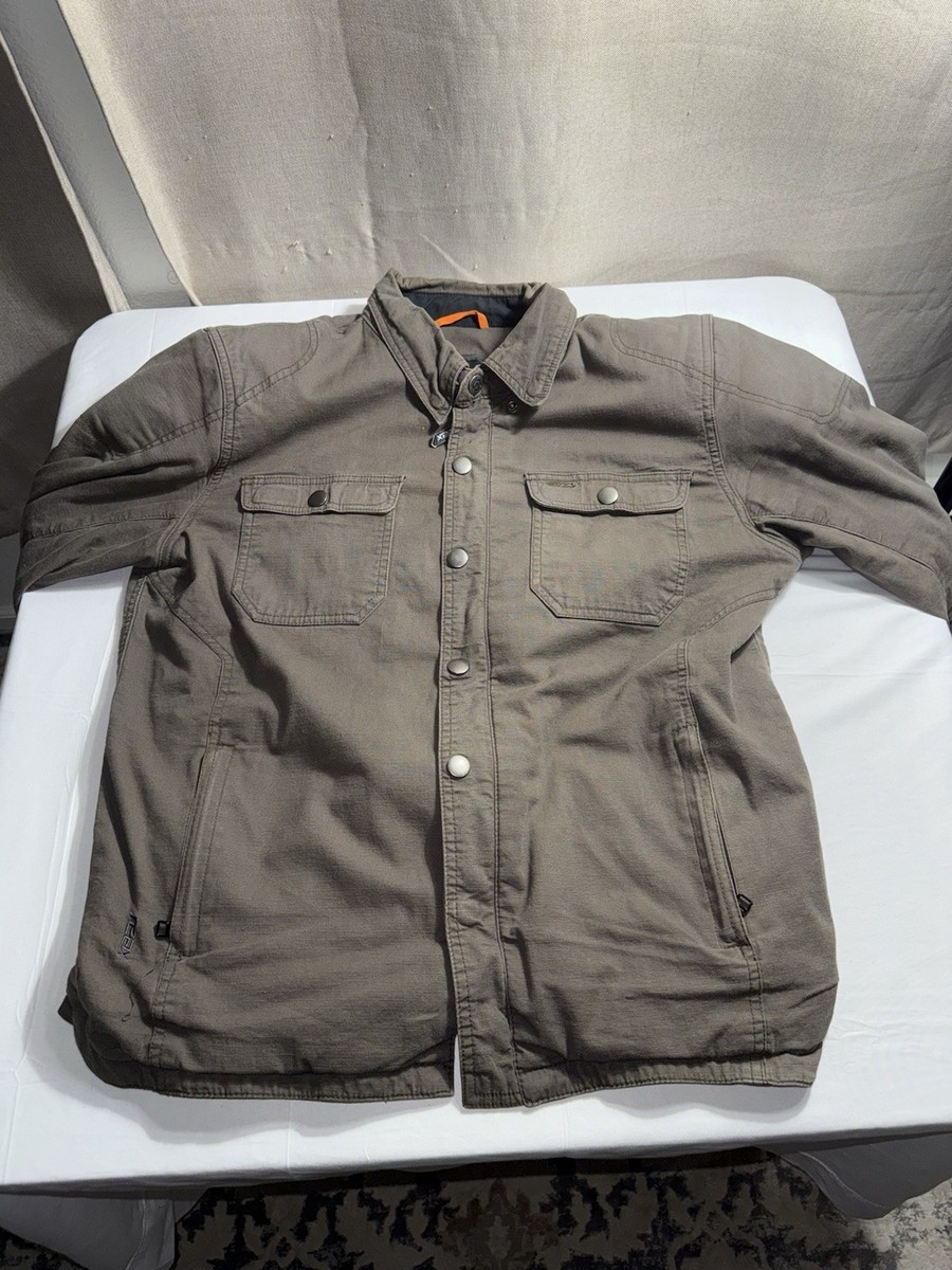 REAX Bridger Motorcycle Jacket L Riding Shirt Armor SAS-TEC Brown