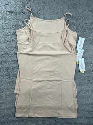 3x Cat & Jack Girls Size XXL 16/18 Favorite Cami Tank Top Light Beige