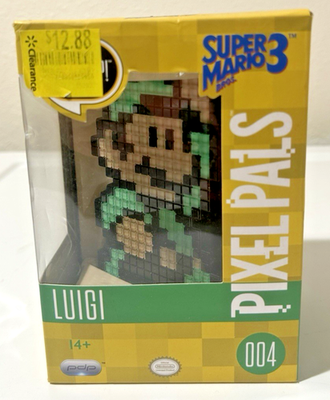 PDP Pixel Pals Nintendo Super Mario Bros 3 Luigi Light up Figure