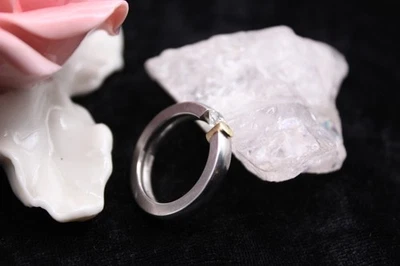 Ring Edelstahl, mit Strassstein, Gr. 52 (16,5 mm) - Bild 1 von 4