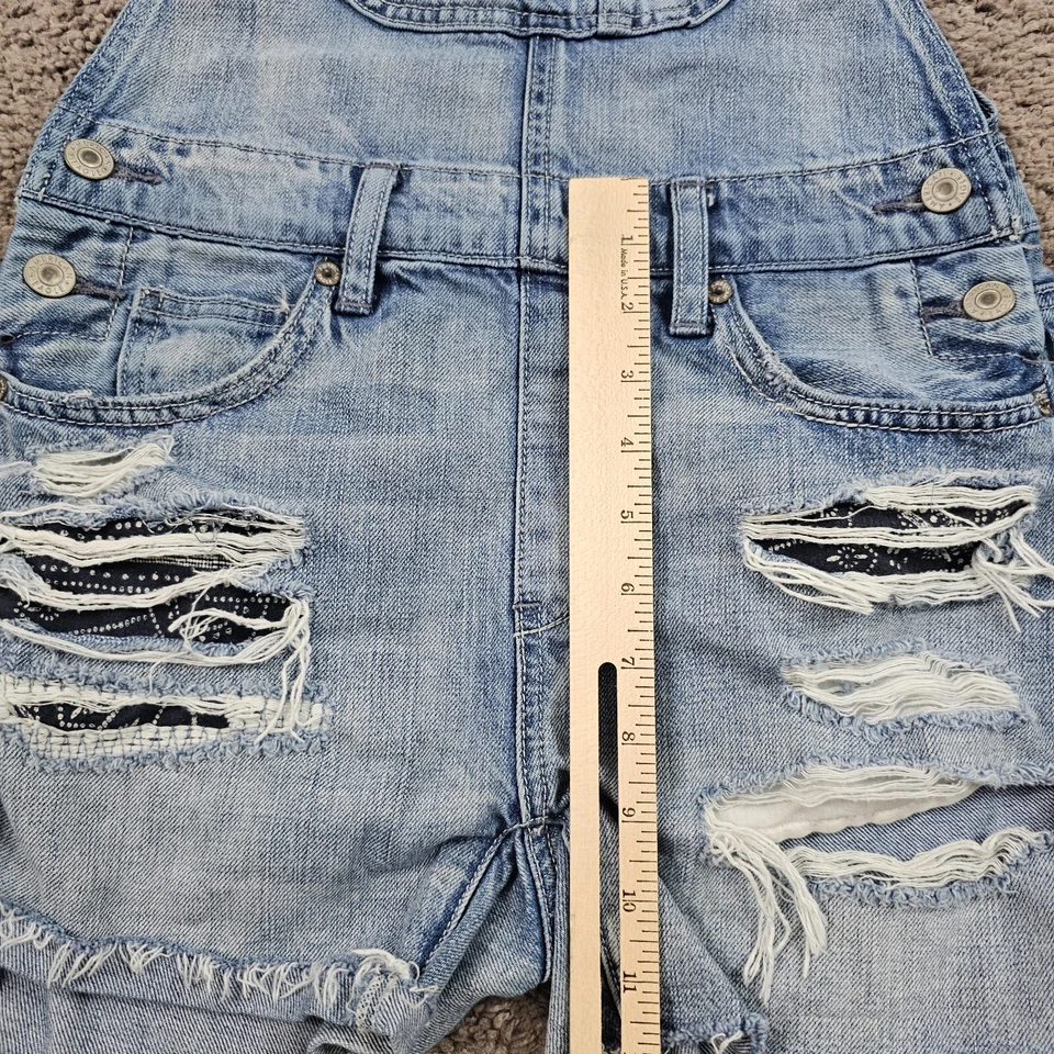 Mono American Eagle para mujer XXS pantalones cortos de mezclilla lavado claro 26x3 Foto 4 de 4